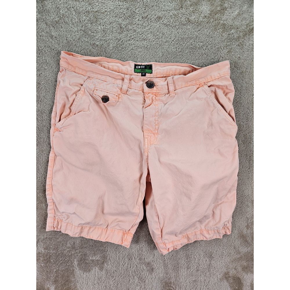 Men's Size 34 Slim Fit Chino Shorts Peach Light Coral Colour